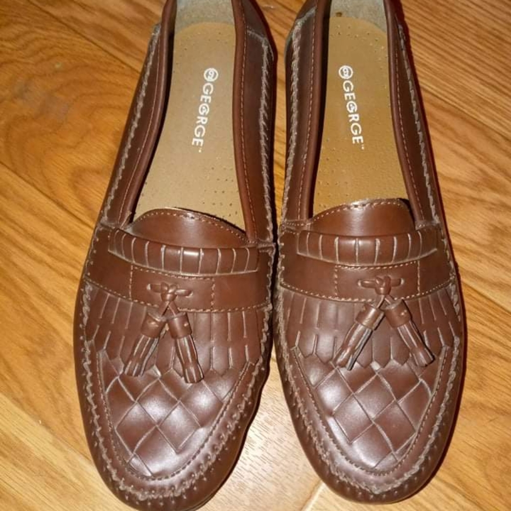 George Woven Leather Shoes Size 9